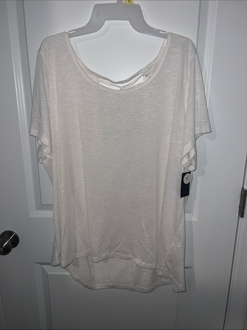 Bally Cream Short Sleeve Scoop Neck Tee